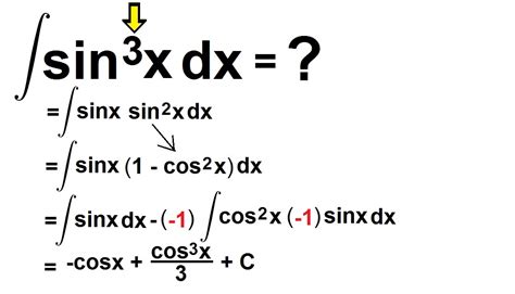 integral of sin 3 theta