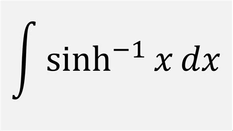 integral of sinh x dx