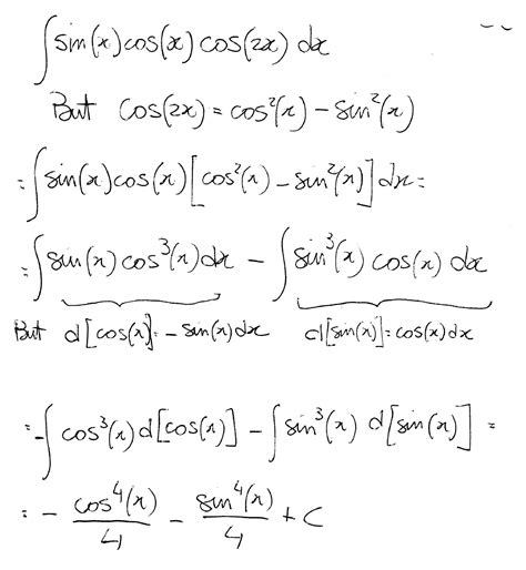 integral of sinx cos 2x
