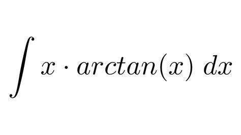 integral of x arctan x