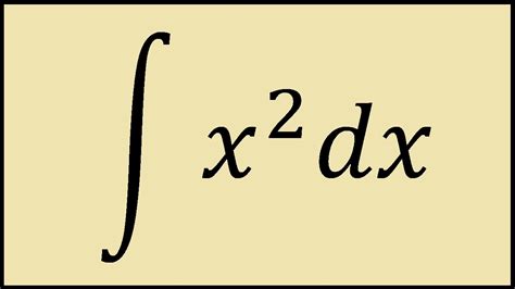 integral of x square