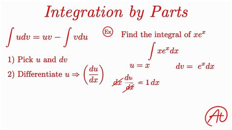 integrate by parts steps