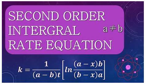 Integrated Rate Law Second Order Calculator Lecture 15 (2 Of 5) 2nd Type 2
