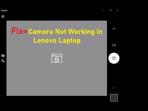 integrated camera not working lenovo laptop