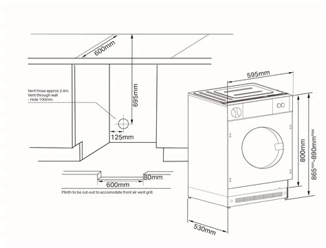 Integrated Tumble Dryer Size