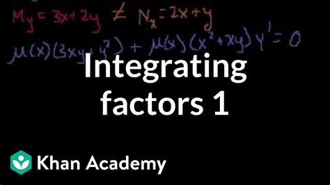 integrating factor khan academy