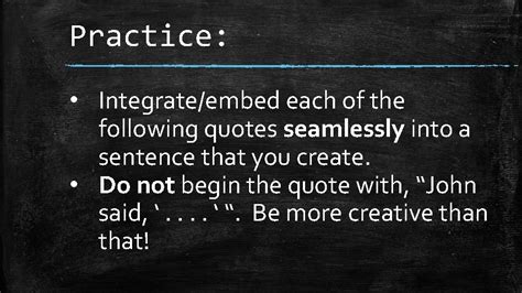 Integrating Quotes Seamlessly