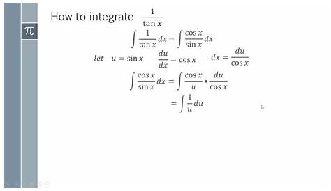 Integration Of 11tanx What Is The Integral Under Root Tanx? Quora
