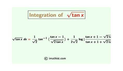 Integration Of Root Tanx Dx Cubic Sarthaks EConnect