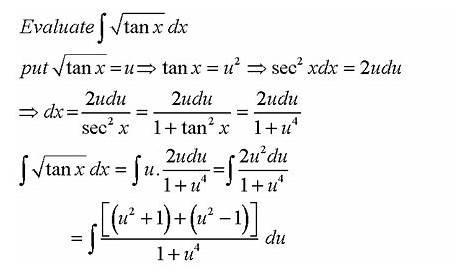 Integration Of Square Root Of Tanx What Is The Integral Under ? Quora