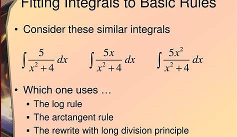 PPT Basic Integration Rules PowerPoint Presentation