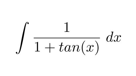 integration of 1/ 1+tanx