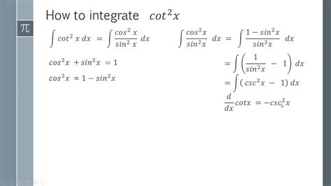 integration of cot 2x