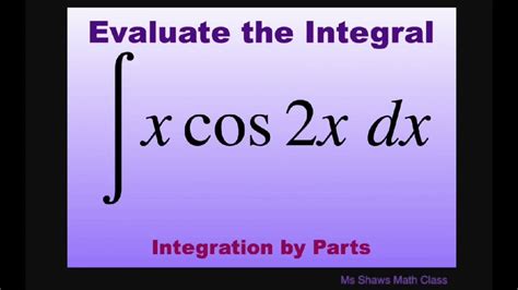 integration of x cos x dx