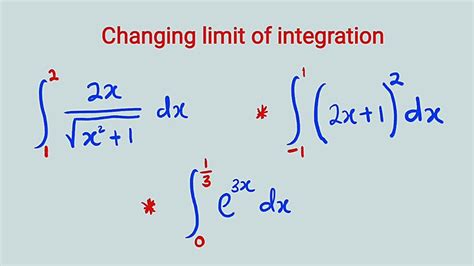 integration with limits formula
