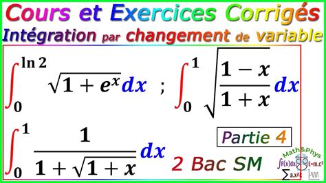 Exercice Intégration par Changement de Variable YouTube