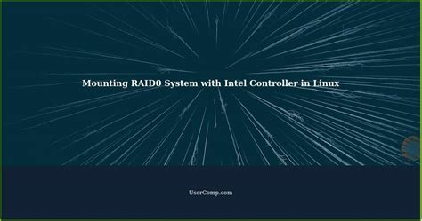Intel Raid Controller Linux