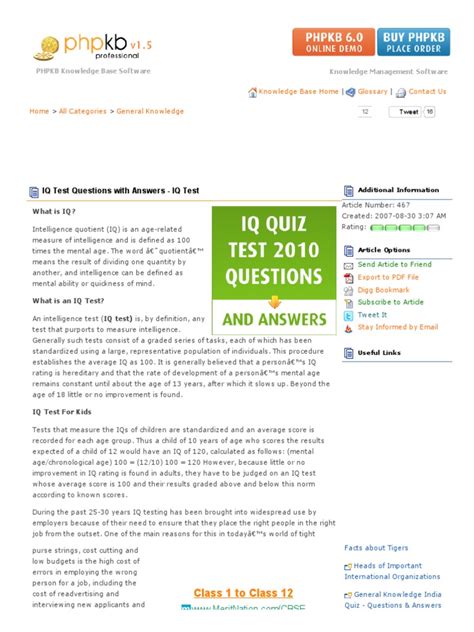 (PDF) Intelligence Quotient Test Perceptions vs. Realities among