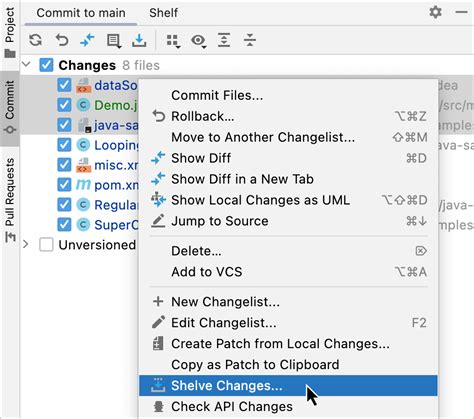 Intellij Svn Shelve Changes