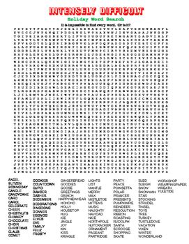 The Intensely Difficult Holiday Word Search Answer Key – A Guide For Puzzle Enthusiasts