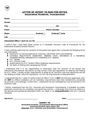 intent to run form template