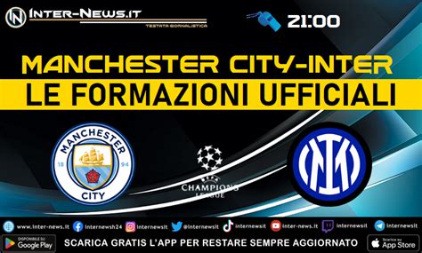 inter manchester city formazioni storiche