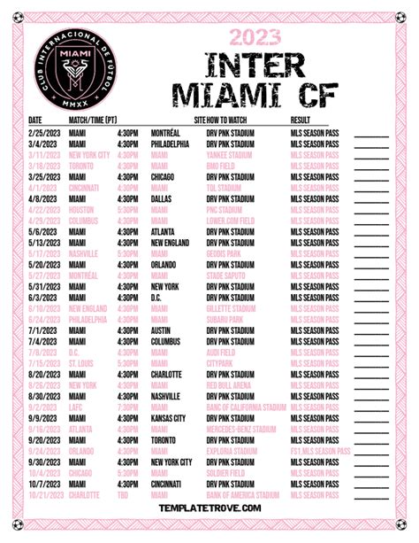 inter miami game schedule 2024
