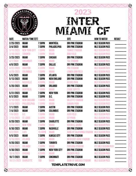 inter miami soccer schedule 2023