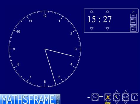 Interactive Clock Mathsframe