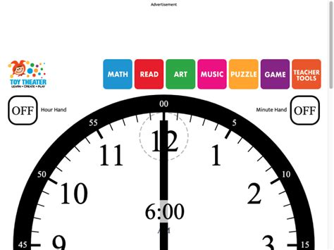 Interactive Clock To Learn Time