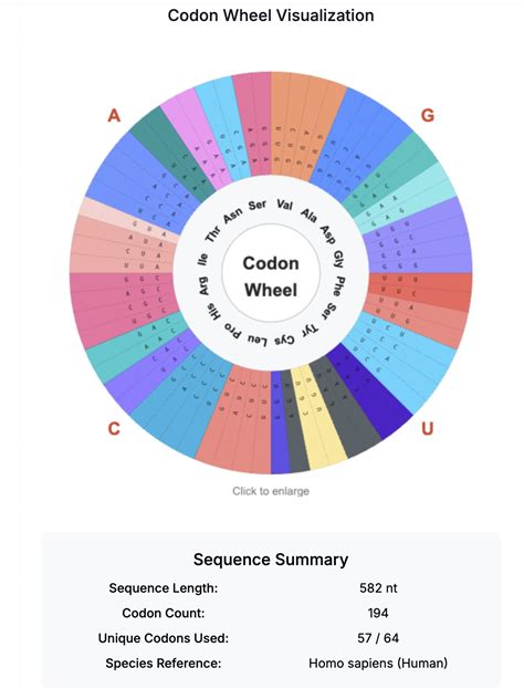 Interactive Codon Chart