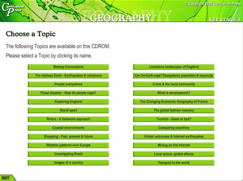 interactive geography exercises