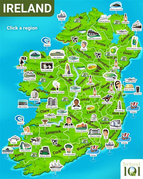 interactive map of ireland attractions