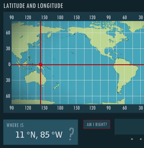 interactive map with latitude and longitude lines