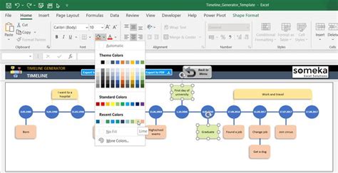 Interactive Timeline Excel
