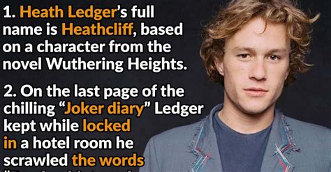 interesting facts about heath ledger