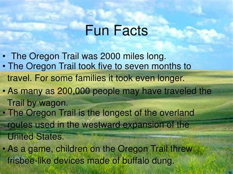interesting facts about oregon trail