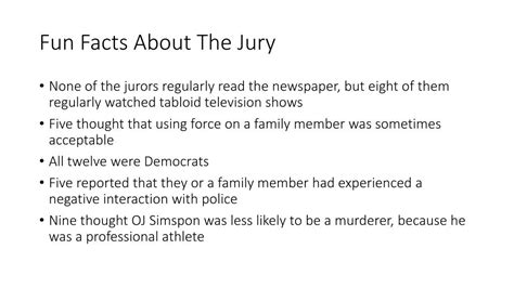 interesting facts on the jury