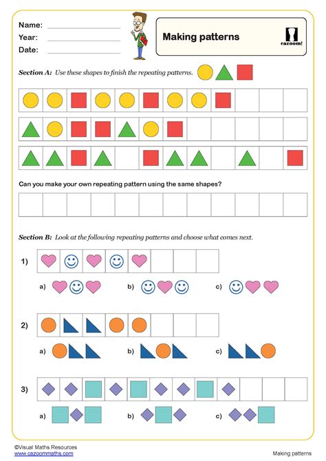 Interesting Math Patterns Worksheet Pdf