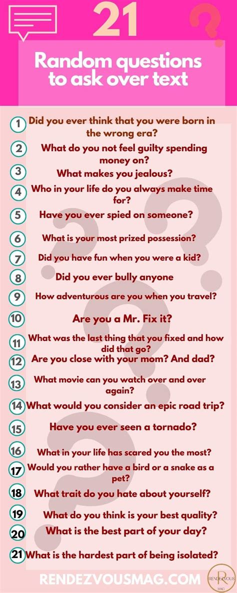 interesting questions to ask through text