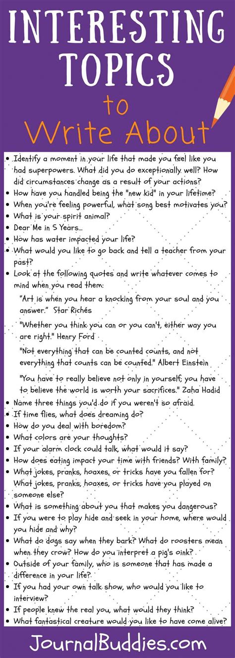 interesting topics for students to write about