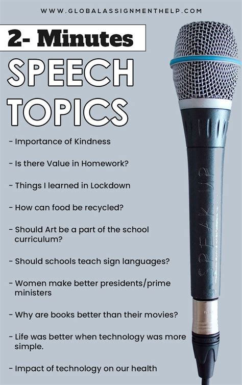 interesting topics to speak about in a speech