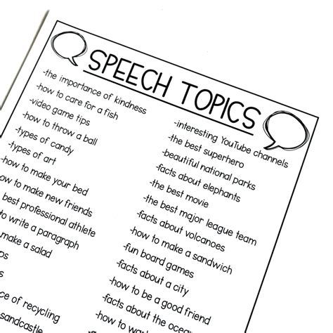 interesting topics to talk about in a speech