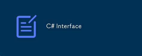 Interface C# Deutsch