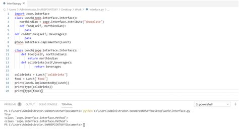 Interface Code Python