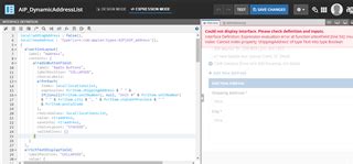 Interface Definition Expression Evaluation Error