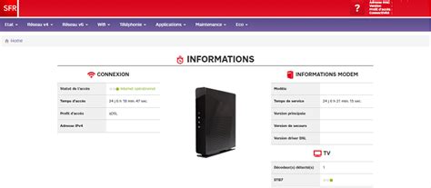 Interface Gestion Box Sfr