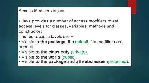 Interface In Java Access Modifiers