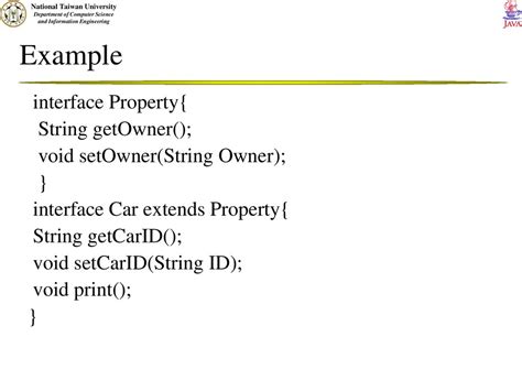 Interface Property Example
