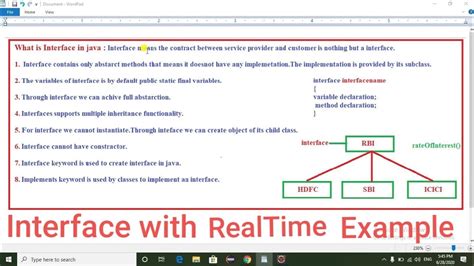 Interface Realtime Example In Java